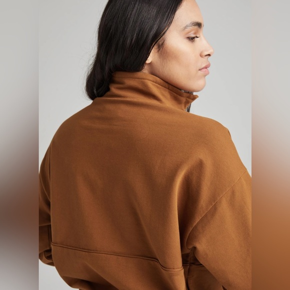 NWOT Womens Richer Poorer Terry Quarter Zip Pullover in Woodgrain size Small - Picture 9 of 12